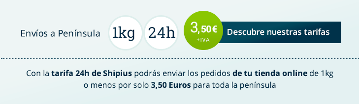 Empresa tarifa de transporte para enviar pedidos tienda online y ecommerce mas barata mejor precio 1kg envío peninsula 24h.